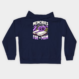 Memories Matter For My Mom Aalzheimer Awareness Pansy Diary Kids Hoodie